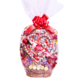 CESTA CORAZÓN KINDER + ROSA...