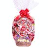 Cesta Corazón Kinder con Rosa de Chocolate 45 cm