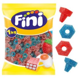 Fini Tuercas y Tornillos Fresa Frambuesa Superácidas 1 kg envase completo
