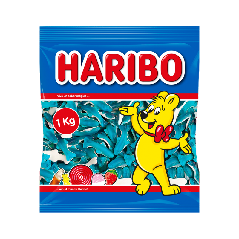 Haribo Delfines Azules 1 kg – envase completo