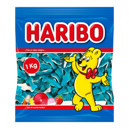 Haribo Delfines Azules 1 kg – envase completo