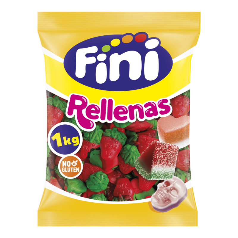 Fini Fresas Salvajes Rellenas 1 kg bolsa completa