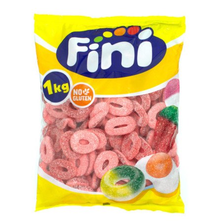 Fini Aros De Fresa Y Pica 1 kg bolsa completa
