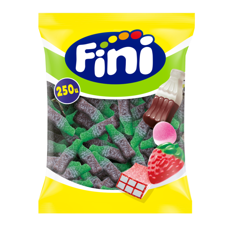 Fini Botellas Cola Con Azucar 250 unidades bolsa completa