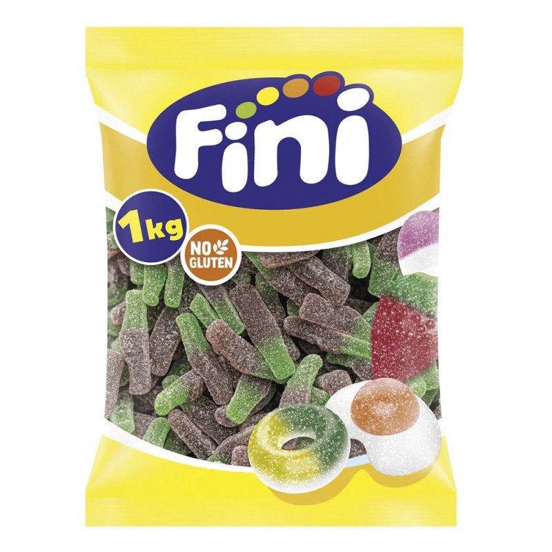 Fini Botella Cola Pequeña 1 kg bolsa completa